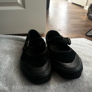Vans Black Mary Jane Shoes with Buckle